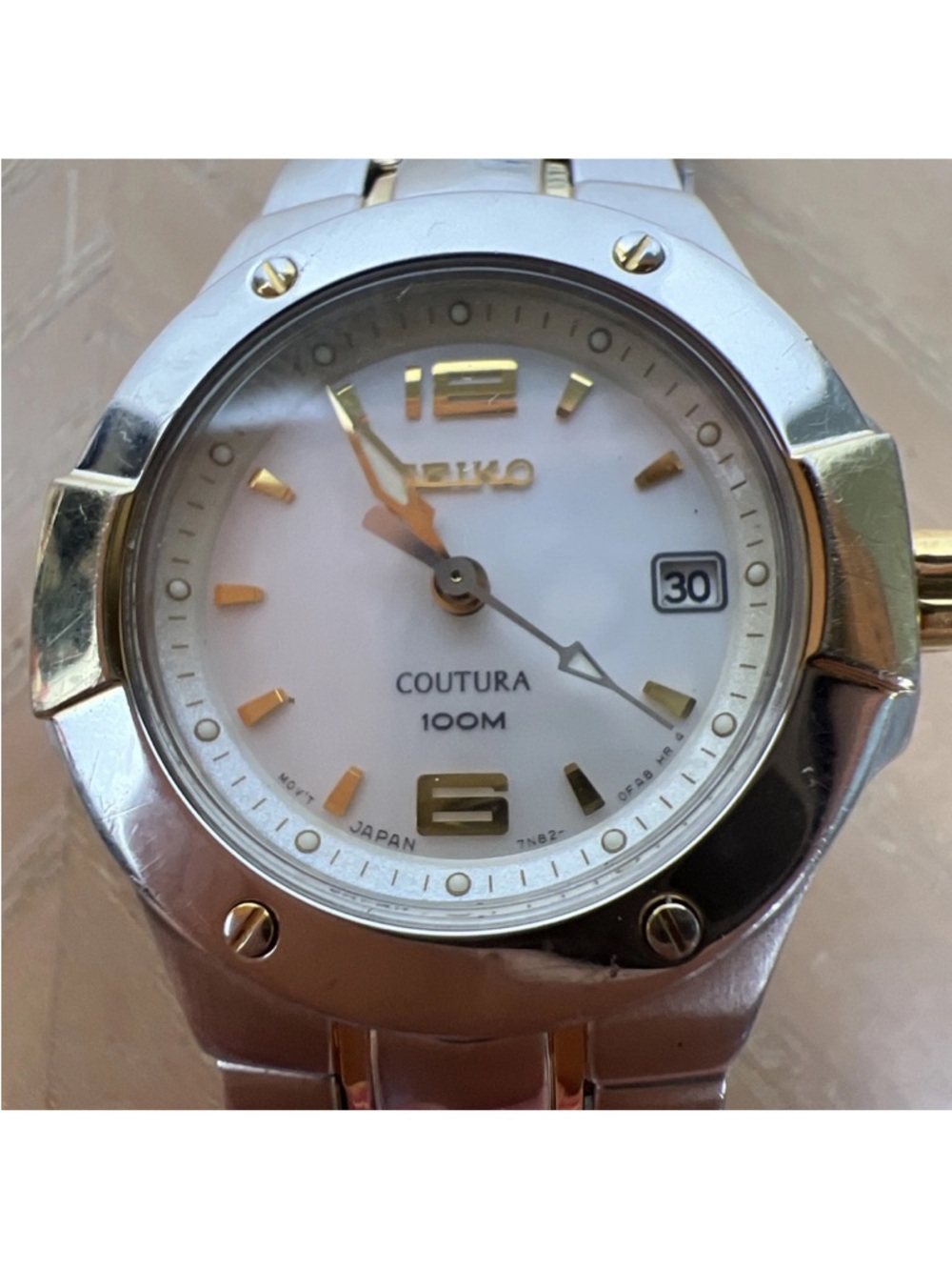 Seiko Two-Tone Gold and Silver Coutura Watch - White Dial